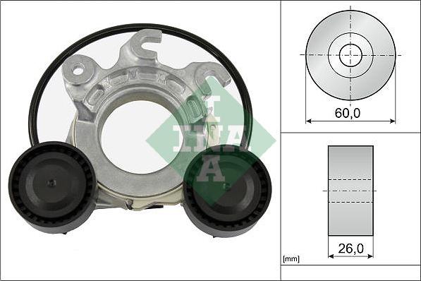 INA 534 0858 10 - Tendicinghia, Cinghia Poly-V www.autoricambi360.it