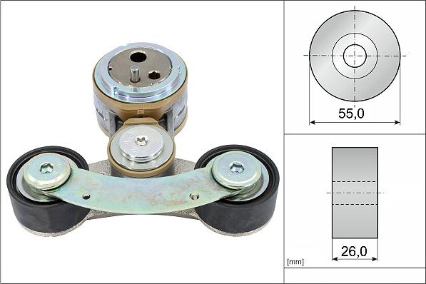 INA 534 0826 10 - Tendicinghia, Cinghia Poly-V www.autoricambi360.it