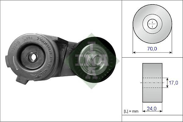 INA 534 0388 10 - Tendicinghia, Cinghia Poly-V www.autoricambi360.it