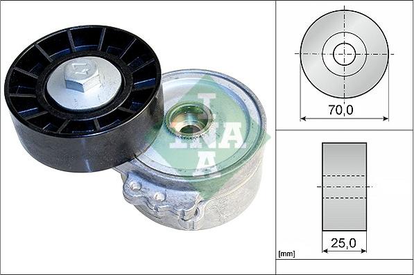 INA 534 0334 10 - Tendicinghia, Cinghia Poly-V www.autoricambi360.it