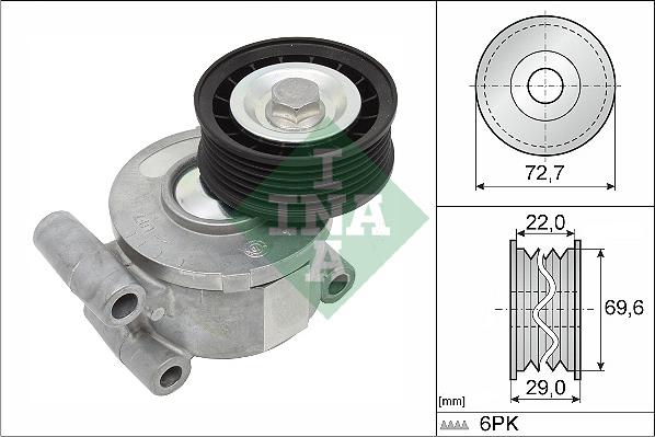 INA 534 0249 10 - Tendicinghia, Cinghia Poly-V www.autoricambi360.it