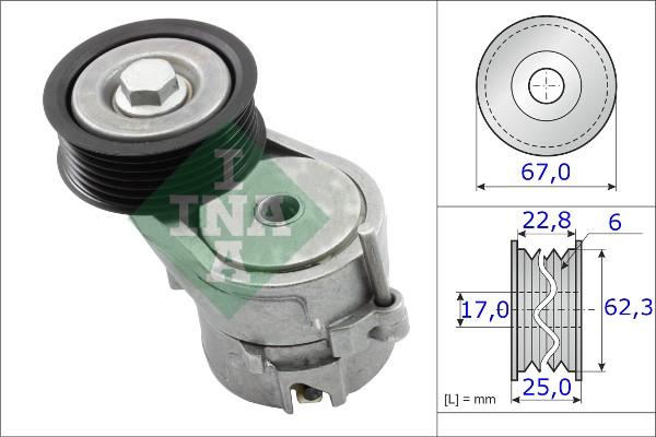 INA 534 0246 10 - Tendicinghia, Cinghia Poly-V www.autoricambi360.it