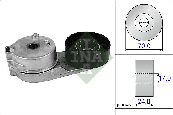 INA 534 0217 10 - Tendicinghia, Cinghia Poly-V www.autoricambi360.it