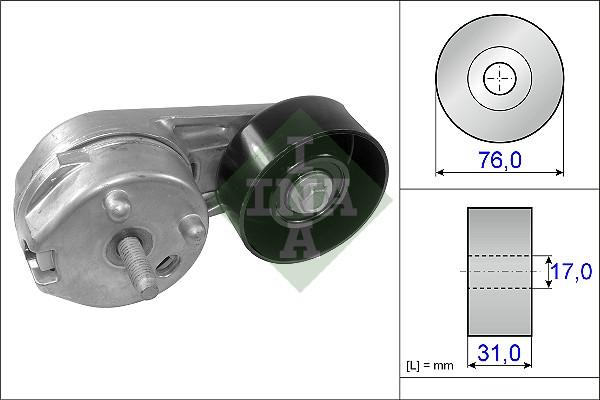 INA 534 0225 10 - Tendicinghia, Cinghia Poly-V www.autoricambi360.it