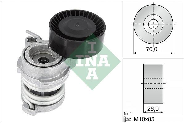 INA 534 0708 10 - Tendicinghia, Cinghia Poly-V www.autoricambi360.it