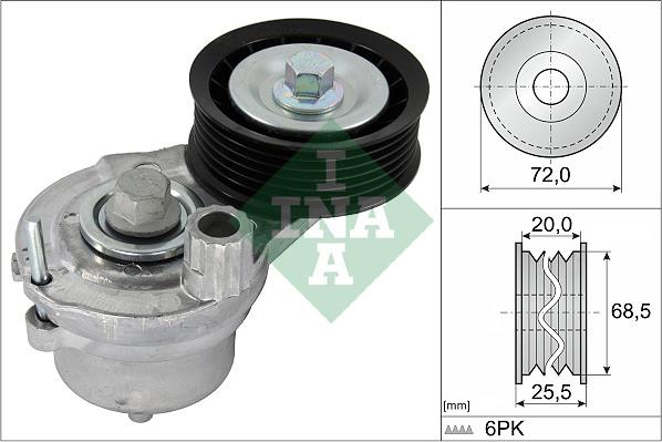 INA 534 0703 10 - Tendicinghia, Cinghia Poly-V www.autoricambi360.it