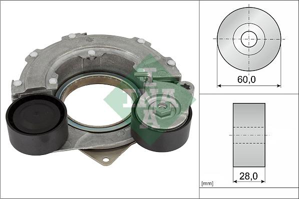 INA 534 0736 10 - Tendicinghia, Cinghia Poly-V www.autoricambi360.it