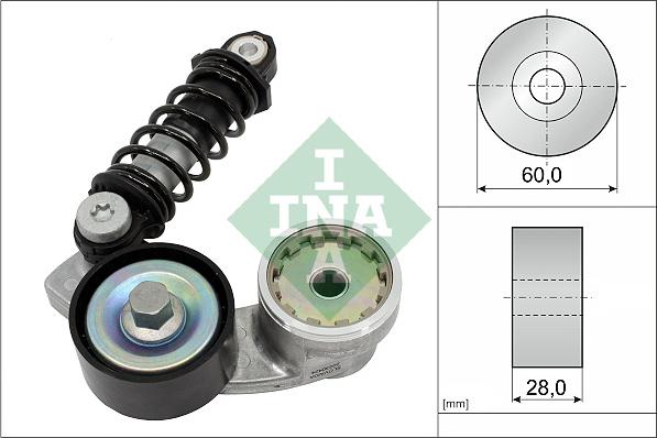 INA 534 0737 10 - Tendicinghia, Cinghia Poly-V www.autoricambi360.it