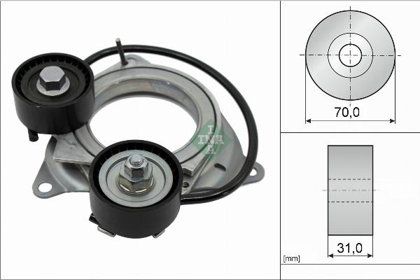 INA 534 1011 10 - Tendicinghia, Cinghia Poly-V www.autoricambi360.it