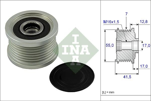 INA 535 0092 10 - Puleggia cinghia, Alternatore www.autoricambi360.it