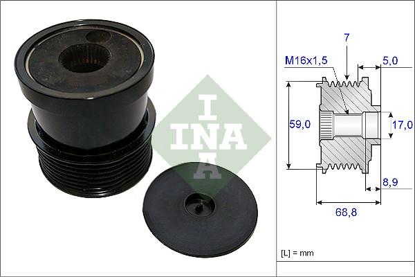 INA 535 0070 30 - Puleggia cinghia, Alternatore www.autoricambi360.it