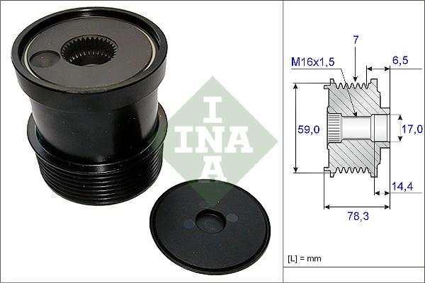 INA 535 0120 10 - Puleggia cinghia, Alternatore www.autoricambi360.it