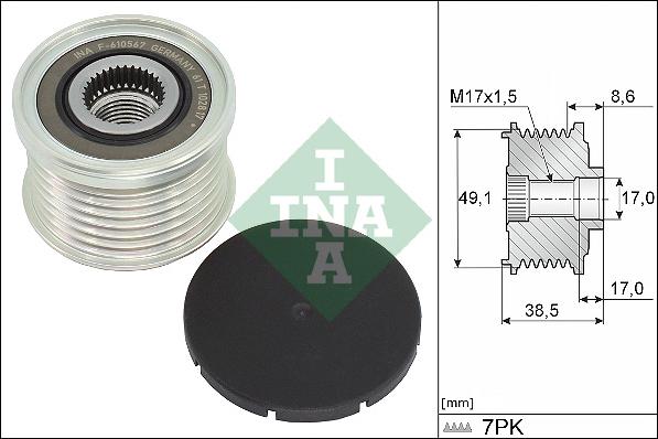 INA 535 0344 10 - Puleggia cinghia, Alternatore www.autoricambi360.it