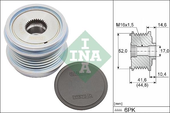 INA 535 0343 10 - Puleggia cinghia, Alternatore www.autoricambi360.it