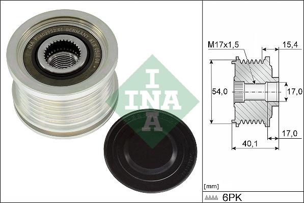 INA 535 0317 10 - Puleggia cinghia, Alternatore www.autoricambi360.it