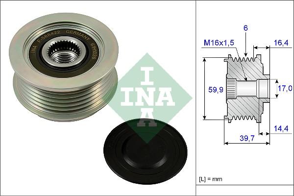 INA 535 0241 10 - Puleggia cinghia, Alternatore www.autoricambi360.it