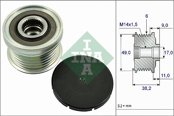 INA 535 0268 10 - Puleggia cinghia, Alternatore www.autoricambi360.it