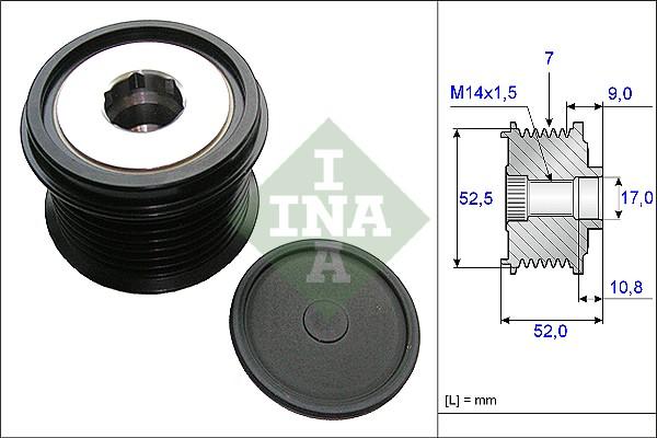 INA 535 0209 10 - Puleggia cinghia, Alternatore www.autoricambi360.it