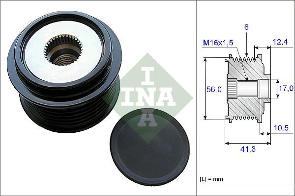 INA 535 0210 10 - Puleggia cinghia, Alternatore www.autoricambi360.it