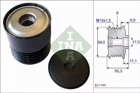 INA 535 0212 10 - Puleggia cinghia, Alternatore www.autoricambi360.it