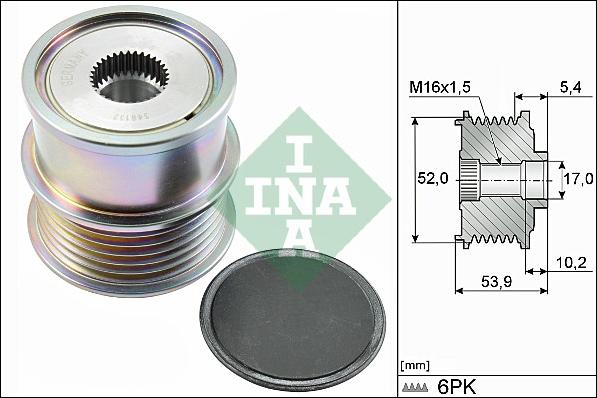 INA 535 0279 10 - Puleggia cinghia, Alternatore www.autoricambi360.it
