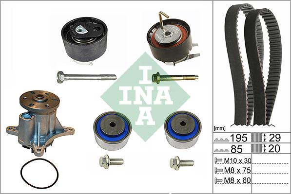 INA 530 0469 30 - Pompa acqua + Kit cinghie dentate www.autoricambi360.it