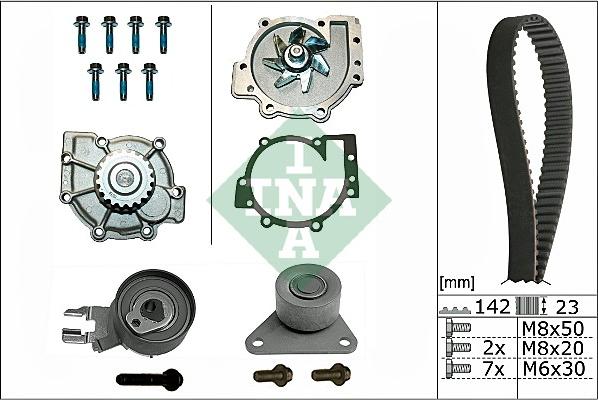 INA 530 0467 30 - Pompa acqua + Kit cinghie dentate www.autoricambi360.it