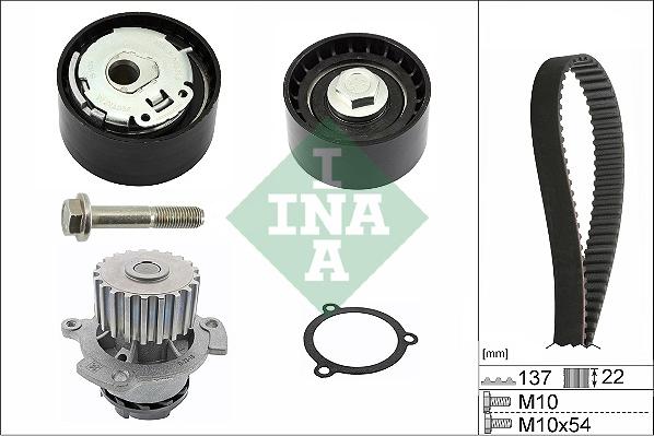 INA 530 0536 30 - Pompa acqua + Kit cinghie dentate www.autoricambi360.it