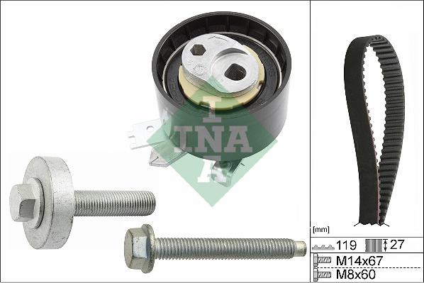 INA 530 0607 10 - Kit cinghie dentate www.autoricambi360.it