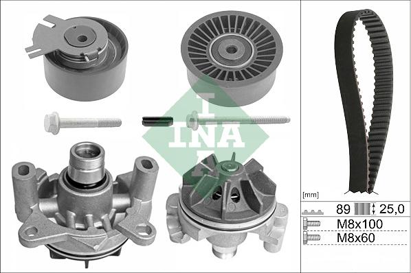 INA 530019830 - Pompa acqua + Kit cinghie dentate www.autoricambi360.it