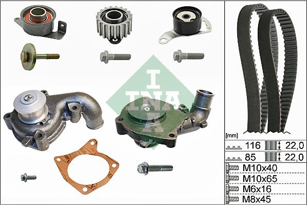 INA 530 0104 31 - Pompa acqua + Kit cinghie dentate www.autoricambi360.it
