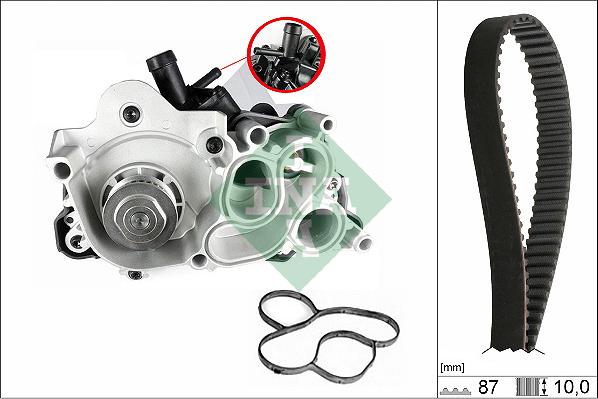 INA 530 0742 30 - Pompa acqua + Kit cinghie dentate www.autoricambi360.it