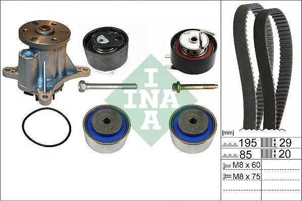 INA 530 0764 30 - Pompa acqua + Kit cinghie dentate www.autoricambi360.it