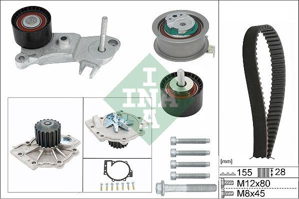 INA 530 0762 30 - Pompa acqua + Kit cinghie dentate www.autoricambi360.it