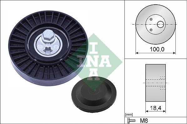 INA 531 0966 10 - Galoppino / Guidacinghia, Cinghia Poly-V www.autoricambi360.it