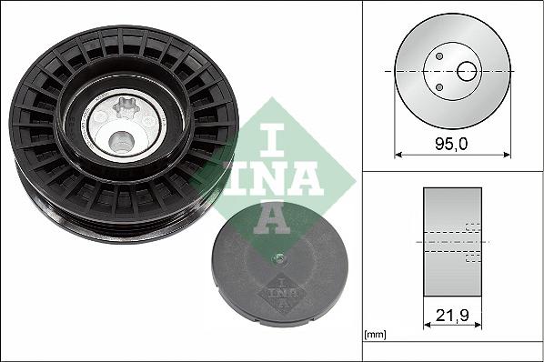 INA 531 0963 10 - Galoppino / Guidacinghia, Cinghia Poly-V www.autoricambi360.it