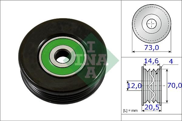 INA 531 0852 10 - Galoppino / Guidacinghia, Cinghia Poly-V www.autoricambi360.it
