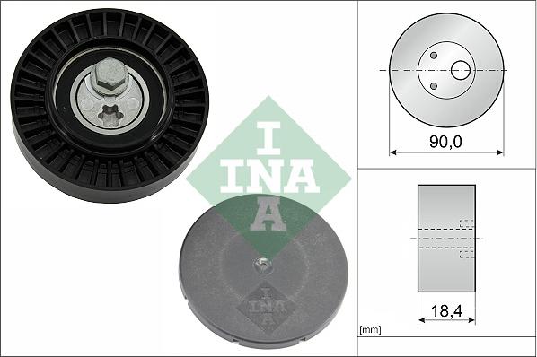 INA 531 0880 10 - Galoppino / Guidacinghia, Cinghia Poly-V www.autoricambi360.it