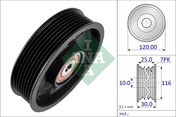 INA 532 0967 10 - Galoppino / Guidacinghia, Cinghia Poly-V www.autoricambi360.it
