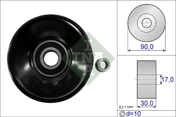 INA 532 0487 10 - Galoppino / Guidacinghia, Cinghia Poly-V www.autoricambi360.it