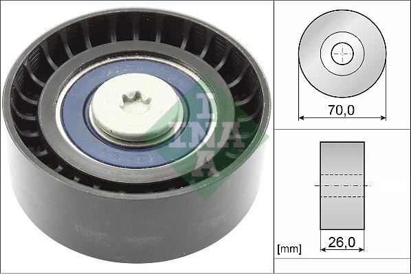 INA 532 0595 10 - Galoppino / Guidacinghia, Cinghia Poly-V www.autoricambi360.it