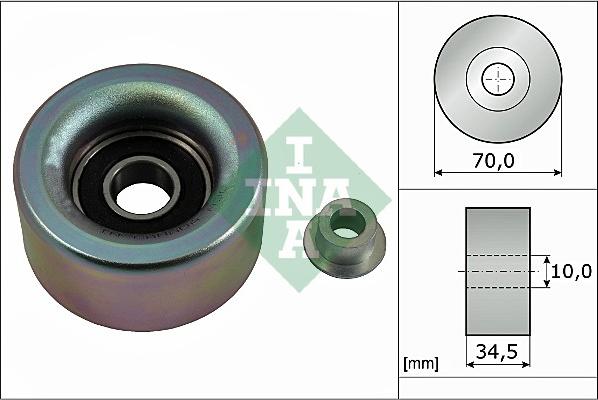INA 532 0590 10 - Galoppino / Guidacinghia, Cinghia Poly-V www.autoricambi360.it