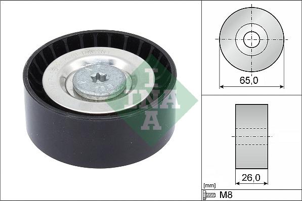 INA 532 0571 10 - Galoppino / Guidacinghia, Cinghia Poly-V www.autoricambi360.it
