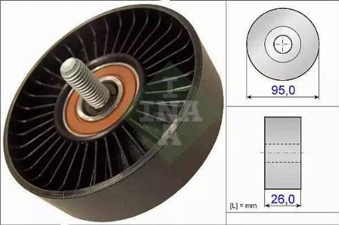INA 532 0644 10 - Galoppino / Guidacinghia, Cinghia Poly-V www.autoricambi360.it