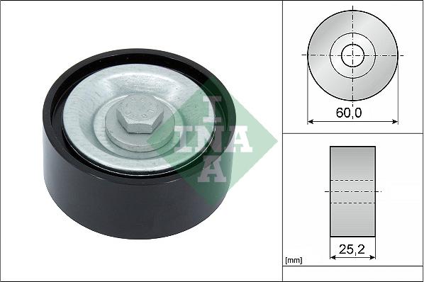 INA 532 0715 10 - Galoppino / Guidacinghia, Cinghia Poly-V www.autoricambi360.it
