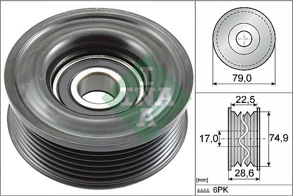INA 532 0721 10 - Galoppino / Guidacinghia, Cinghia Poly-V www.autoricambi360.it