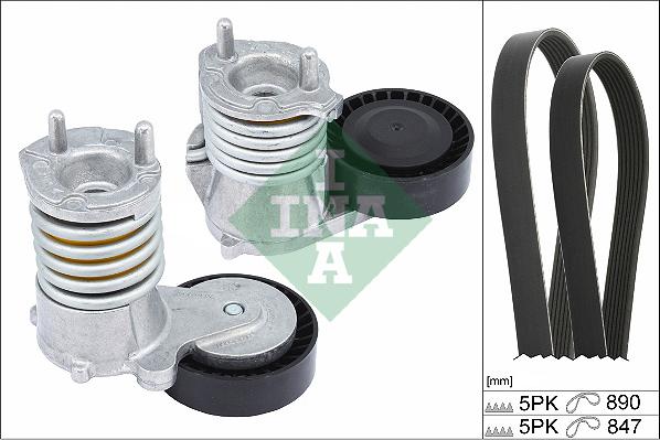 INA 529 0490 10 - Kit Cinghie Poly-V www.autoricambi360.it
