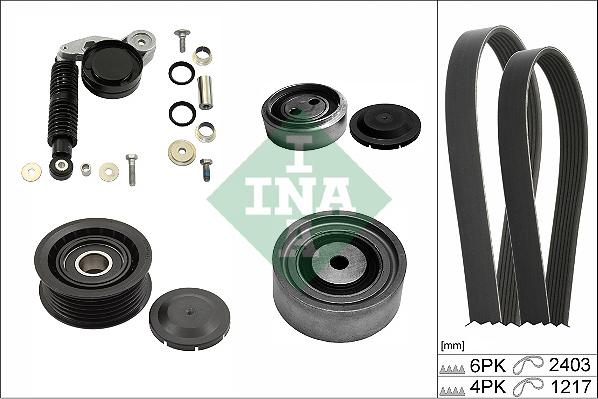 INA 529 0424 10 - Kit Cinghie Poly-V www.autoricambi360.it