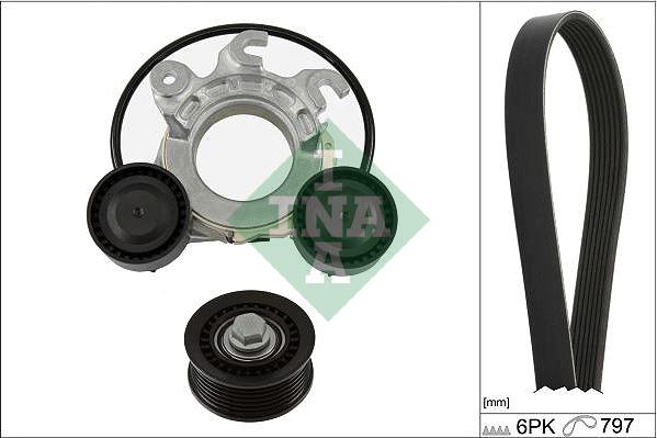 INA 529 0552 10 - Kit Cinghie Poly-V www.autoricambi360.it