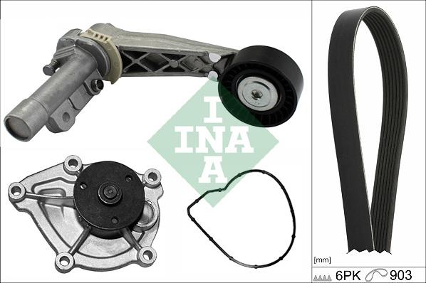 INA 529 0504 30 - Pompa acqua + Kit cinghia Poly V www.autoricambi360.it